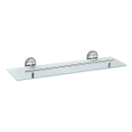 Полка для ванной Potato P2907 стекляная с ограничителем