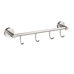 Вешалка для ванной GFmark 80205 настенная с 4 крючками из нержавеющей стали