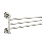 Держатель для ванной GFmark 80132 настенный поворотный тройной из нержавеющей стали