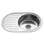 Мойка для кухни врезная LEDEME L87750-R из нержавеющей стали, 77*50 см правая с сифоном