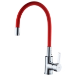 Смеситель для кухни Ledeme Rainbow L4898-1 с гибким изливом красный