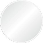 Зеркало для ванной Мун белый D 600 в МДФ раме