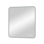 Зеркало для ванной Glamour ЗЛП606 800х900 LED подсветка сенсорный выключатель и часами