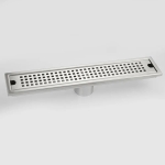 Желоб Санакс из нержавеющей стали 400х75 мм ,сухой затвор, линейный, вертикальный 00041