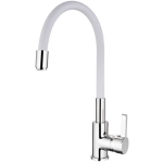 Смеситель для кухни Ledeme Rainbow L4898-3 с гибким изливом белый