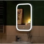 Зеркало для ванной Mini ЗЛП852 400x700 LED подсветка сенсорный выключатель