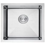 Мойка для кухни врезная GERHANS K35043 хром из нержавеющей стали, 50*43 см с сифоном
