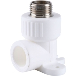 Угольник комбинированный с креплением PPR ф20х1/2