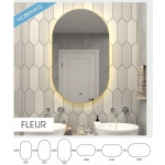 Зеркало Fleur LED 650х1100 с бесконтактным сенсором, теплая подсветка ЗЛП327