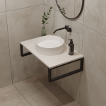 Столешница кварцевая HIEKKA 800*450*20 белая (без кроштейна)