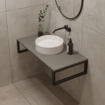 Столешница кварцевая HIEKKA 1000*450*20 тёмно серая (без кроштейна)