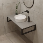 Столешница кварцевая HIEKKA 1000*450*20 серая (без кроштейна)