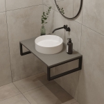 Столешница кварцевая HIEKKA 800*450*20 тёмно серая (без кроштейна)