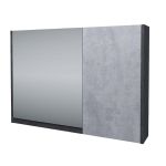 Шкаф с зеркалом GS Калипсо 100 1000х160х700 мм Цемент светл./Цемент темн. 11433