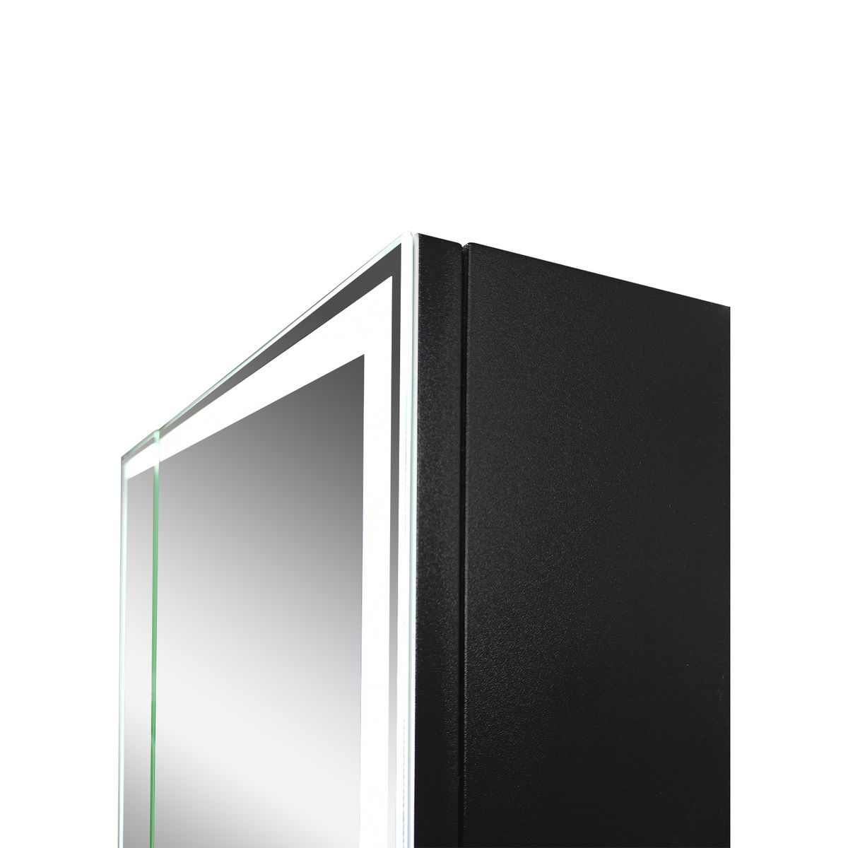 Шкаф зеркальный подвесной Montero Black led с подсветкой 80х80 см цвет черный