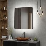 Зеркало-шкаф Eltoro Black 760х850 LED подсветкой МВК114