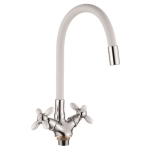 Смеситель для кухни Loffrey LF84810-3 с гибким изливом белый
