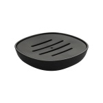 Мыльница настольная Санакс 29037 черная, пластиковая