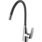 Смеситель для кухни Ammore A5505-2  с силиконовым изливом серый/хром
