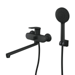 Смеситель для ванны RUSH Nevis NE1735-51black с длинным изливом Черный