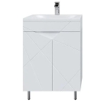 Тумба для ванны AGATA АТ60-424 Грань 60 напольная 2 двери с раковиной Люнокс 60