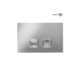 Кнопка механическая двойная PLAIN, пластик, хром глянцевый, OLI 070827