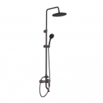 Душевая стойка со смесителем GROSS AQUA Flat Matt Black GA9008SMD02MB черный