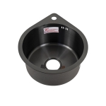 Мойка для кухни врезная FABIA PROFI 496423G графит из нержавеющей стали, 49.6*42 см с сифоном