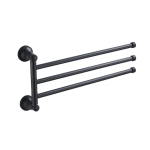 Держатель поворотный для полотенец Potato P1813BL тройной, черный