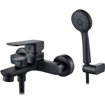 Смеситель для ванны LEDEME L3280B черный с коротким изливом