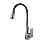 Смеситель для кухни Shevanik S543T-3 гибкий излив, оружейная сталь