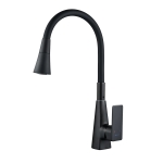 Смеситель для кухни Shevanik S543H-3 гибкий излив, черный