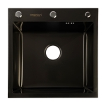 Мойка для кухни врезная Dikalan KN505008 графит из нержавеющей стали, 50*50 см с сифоном, каландером, дозатором