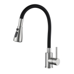 Смеситель для кухни GROSS AQUA 3241609SSB Neosteel черный гибкий излив