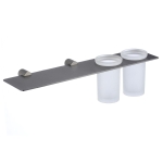 Держатель двух стаканов Savol S-002168Q с настенным держателем, графит