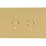 Кнопка пневматическая двойная BLINK сталь, золото, антиванд.  OLI 883246