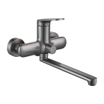 Смеситель для ванны Shevanik S8502T оружейная сталь