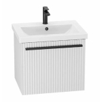 Тумба подвесная AGATA Суматра 60 АТ60-922 белый матовый, 2 ящика с раковиной Como 60