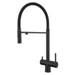 Смеситель для кухни GROSS AQUA 3188611SSMBB Neosteel черный, с подключением к фильтру питьевой воды