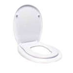 Сиденье жесткое Океан LUX белое ЕК-407D-01, с детской накладкой