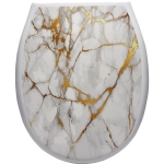 Сиденье для унитаза с рисунком Белый мрамор 104-406-22