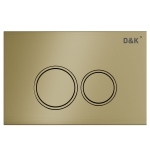 Кнопка механическая двойная D&K Bayern DB1529007 матовое золото (для инсталляции DI8050127)