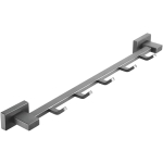 Планка с 5-мя крючками для ванной комнаты Shevanik SG5651T оружейная сталь