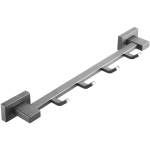 Планка с 4-мя крючками для ванной комнаты Shevanik SG5641T оружейная сталь