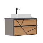 Тумба для ванны подвесная EQUIL Ferro 80.2Y tpFERRO80.2Y-11 с раковиной EQUIL керамическая модель 78531