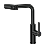 Смеситель для кухни RUSH Tinos TI3732-18Black черный, с выдвижной лейкой, поворотным аэратором, 4 режима