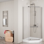 Душевое ограждение Mirsant Arena Pentagon 100*100*215 без поддона