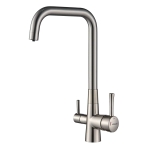 Смеситель для кухни Shevanik S528L с подключением фильтра питьевой воды, сатин, Смесители с подключением к фильтру питьевой воды, , Shevanik