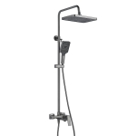 Душевая система Shevanik S4436T верхний душ, лейка, оружейная сталь, Коллекция S44, , Shevanik