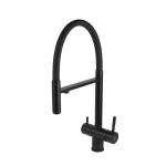 Смеситель для кухни Wasser Zimmer ZM-2010H черный, с гибким изливом, подключением к фильтру питьевой воды, SUS304